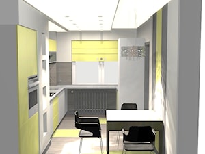 Kuchnia szaro limonkowa - zdjęcie od Unicad Design