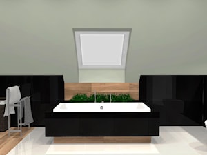 Czarna elegancka łazienka - Łazienka, styl nowoczesny - zdjęcie od Unicad Design