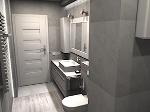 Łazienka w szarościach - Łazienka, styl nowoczesny - zdjęcie od Unicad Design