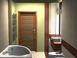 Łazienka z elementami drewna - zdjęcie od Unicad Design