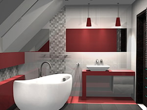 Łazienka czerwona - zdjęcie od Unicad Design