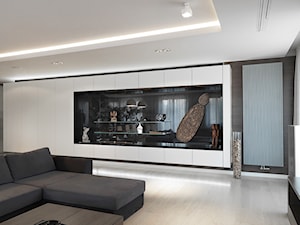 apartament Włochy - Mały biały salon, styl nowoczesny - zdjęcie od ON/OFF Architekci