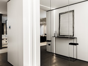 Minimalistyczny apartament Mokotów - Średni biały hol / przedpokój, styl nowoczesny - zdjęcie od ON/OFF Architekci