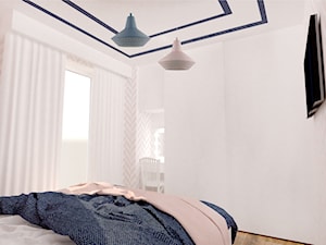 Pink And Blue dla nowoczesnej rodziny - Średnia biała sypialnia, styl nowoczesny - zdjęcie od MdoKwadratu