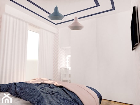 Aranżacje wnętrz - Sypialnia: Pink And Blue dla nowoczesnej rodziny - Średnia biała sypialnia, styl nowoczesny - MdoKwadratu. Przeglądaj, dodawaj i zapisuj najlepsze zdjęcia, pomysły i inspiracje designerskie. W bazie mamy już prawie milion fotografii!