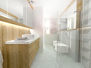 Ciepła łazienka - drewno - zdjęcie od MdoKwadratu