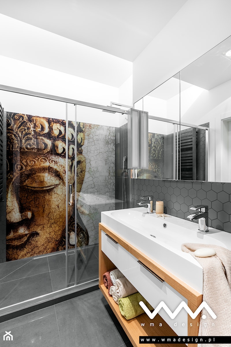 łazienka z hexami - zdjęcie od WMA Design