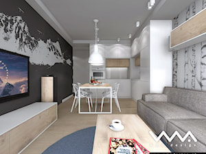salon z aneksem i górami - zdjęcie od WMA Design