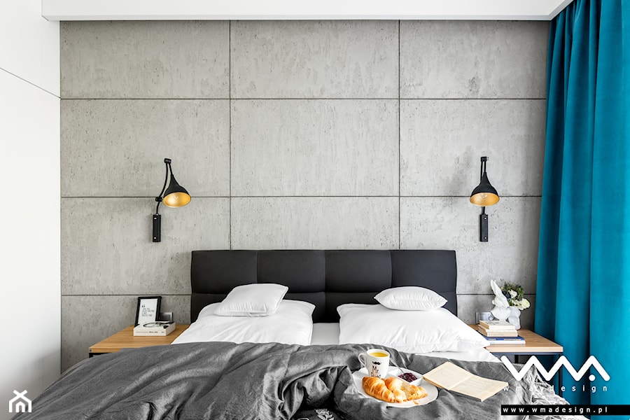 sypialnia z betonem - zdjęcie od WMA Design