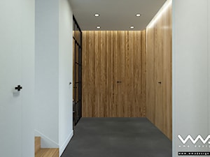 projekt wnętrz domu | Warszawa - Średni beżowy biały hol / przedpokój, styl nowoczesny - zdjęcie od WMA Design