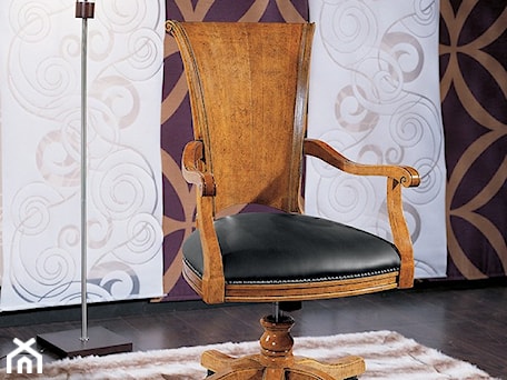Aranżacje wnętrz - Biuro: Fotel gabinetowy z drewnianym oparciem - Green Valley Meble Premium. Przeglądaj, dodawaj i zapisuj najlepsze zdjęcia, pomysły i inspiracje designerskie. W bazie mamy już prawie milion fotografii!