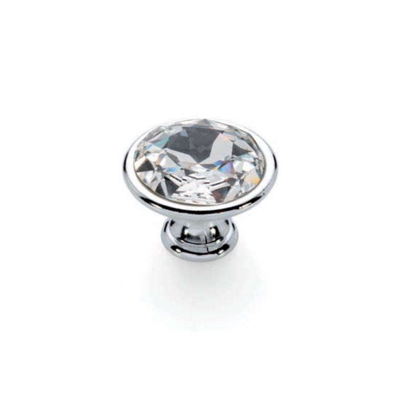 Chromowana gałka meblowa z kryształem Swarovskiego - 27 35 19 SWA - zdjęcie od Green Valley Meble Premium - Homebook