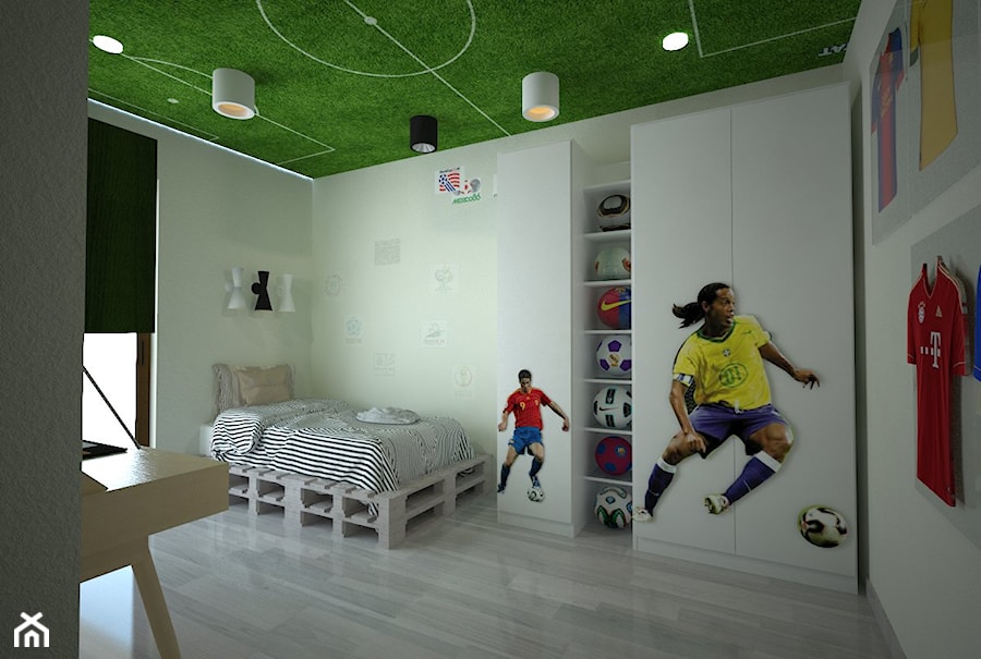 Piłkarski pokój chłopca - Pokój dziecka - zdjęcie od Latre DESIGN
