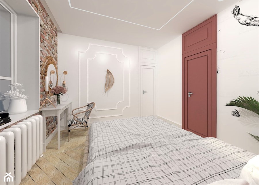 Mieszkanie w kamienicy na Starej Pradze - Średnia biała sypialnia - zdjęcie od Latre DESIGN