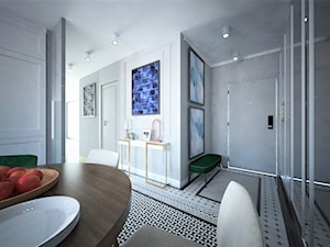 Mieszkanie na Bemowie z akcentem Indigo - Hol / przedpokój, styl glamour - zdjęcie od Latre DESIGN