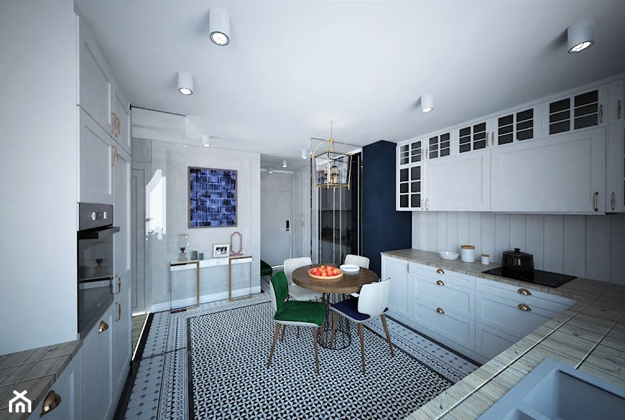 Mieszkanie na Bemowie z akcentem Indigo - Kuchnia, styl nowoczesny - zdjęcie od Latre DESIGN