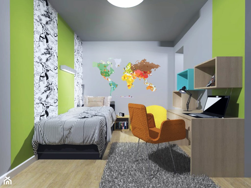Prezentujemy pokój dla 10-latka. - Pokój dziecka, styl nowoczesny - zdjęcie od Latre DESIGN - Homebook