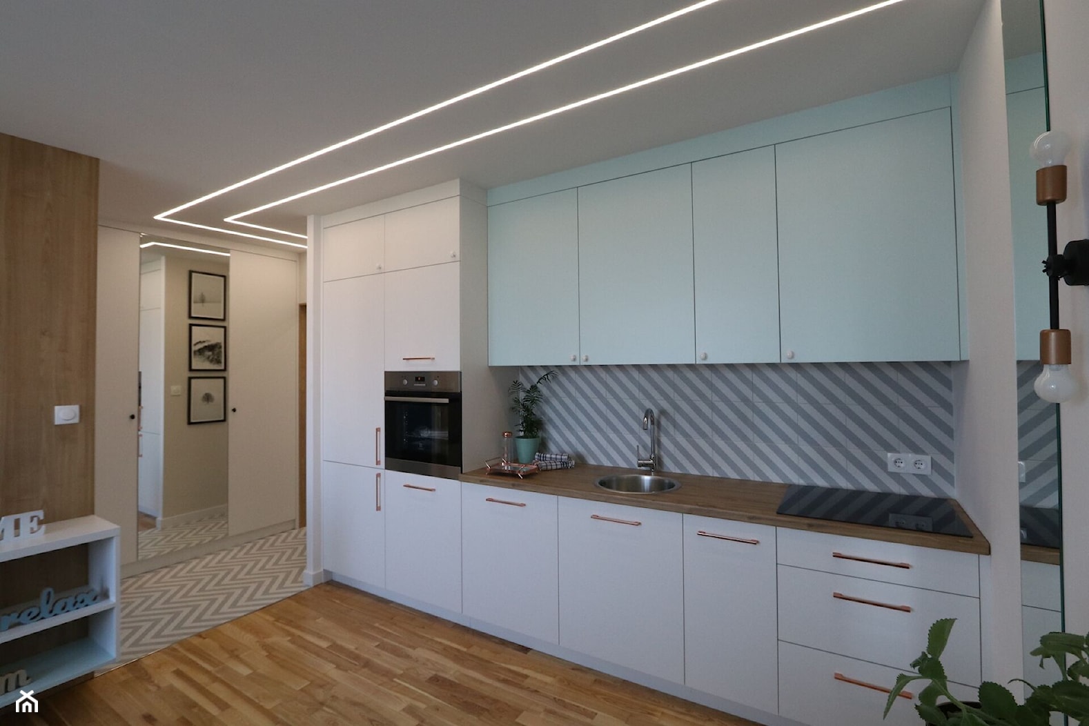 Ciepłe mieszkanie 3 pokojowe - Kuchnia - zdjęcie od Latre DESIGN - Homebook