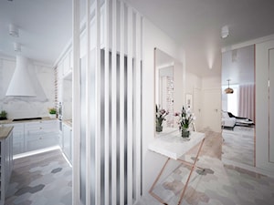 Mieszanka stylów z domieszką medzi w jednym mieszkaniu - Średni biały hol / przedpokój, styl nowoczesny - zdjęcie od Latre DESIGN