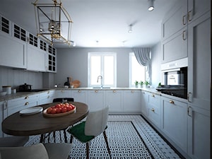 Mieszkanie na Bemowie z akcentem Indigo - Kuchnia, styl prowansalski - zdjęcie od Latre DESIGN