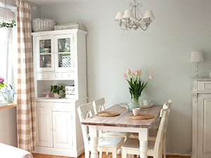 Salon - Średni biały salon z jadalnią, styl rustykalny - zdjęcie od Joanna Bryk - My little white home