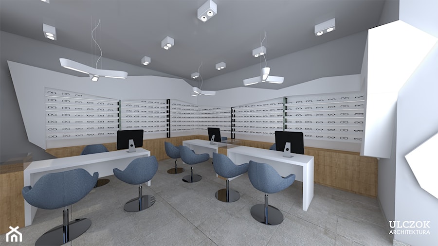 Salon optyczny - strefa klienta - zdjęcie od Ulczok Architektura