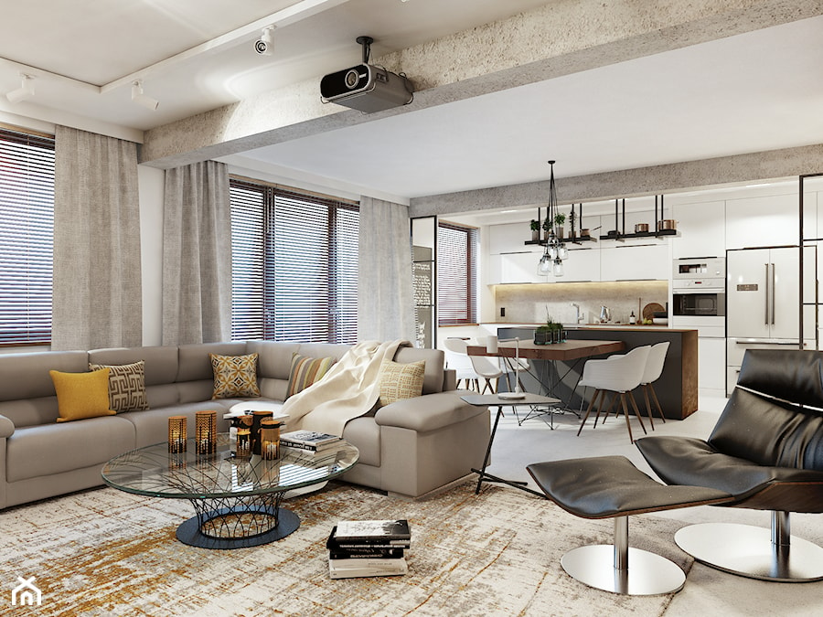 Mieszkanie w Polkowicach - Salon, styl industrialny - zdjęcie od LIL Design