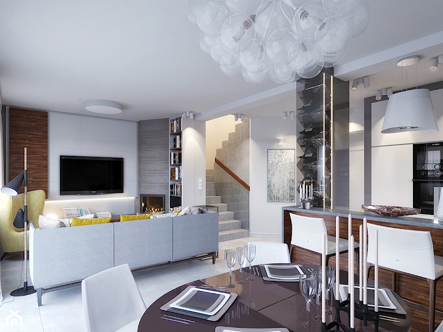 Dom w Krzykowie - Salon, styl nowoczesny - zdjęcie od LIL Design