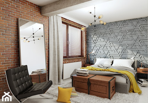 Mieszkanie w Polkowicach - Sypialnia, styl industrialny - zdjęcie od LIL Design