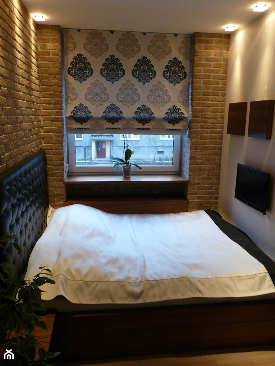 Mała szara sypialnia, styl industrialny - zdjęcie od I&E DESIGN