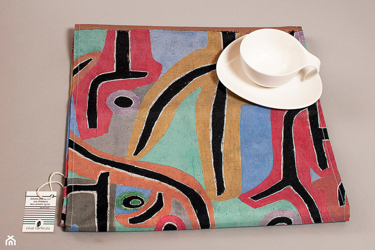 Bieżnik na stół z fragmentem obrazu Paula Klee - zdjęcie od Viva l'arte - Homebook