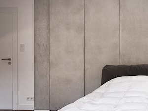 Apartament w Gdyni projekt: Andrzej Niegrzybowski - Sypialnia, styl minimalistyczny - zdjęcie od B-loft beton dekoracyjny