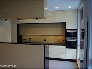 Kuchnia w apartamentowcu na Wilanowie - zdjęcie od ARTENOVA - Projektowanie i Produckja Mebli