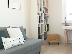 Moja Saska - Średnie z sofą białe biuro, styl skandynawski - zdjęcie od PROJEKT KWADRAT