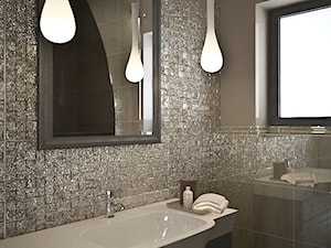 Mała łazienka - Mała łazienka z oknem, styl nowoczesny - zdjęcie od studio BOMBE