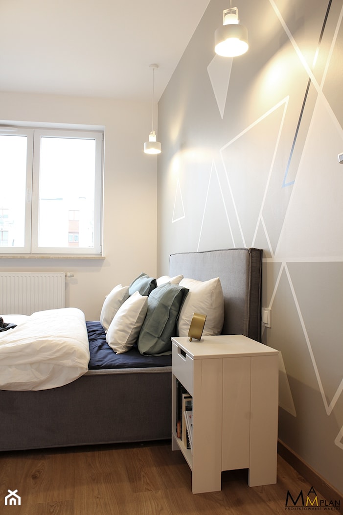 Warszawa Bemowo - Średnia biała sypialnia, styl nowoczesny - zdjęcie od mamplan - Homebook