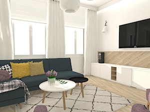 Apartament z XIX w. - Średni biały salon, styl tradycyjny - zdjęcie od mj-atelier.com