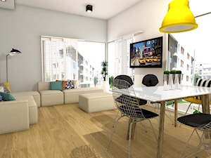 Apartament na ostatnim piętrze - Salon, styl nowoczesny - zdjęcie od mj-atelier.com