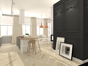 Apartament z czernią - Hol / przedpokój, styl nowoczesny - zdjęcie od mj-atelier.com