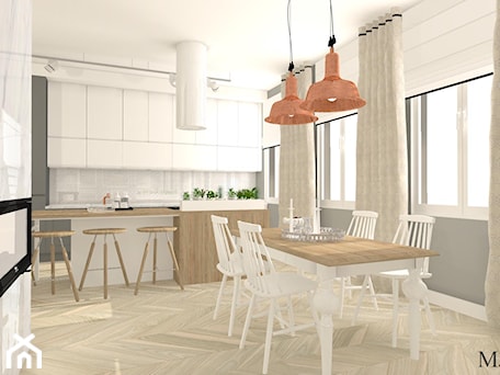 Aranżacje wnętrz - Kuchnia: Apartament z czernią - Średnia otwarta szara z zabudowaną lodówką kuchnia jednorzędowa z oknem, styl nowoczesny - mj-atelier.com. Przeglądaj, dodawaj i zapisuj najlepsze zdjęcia, pomysły i inspiracje designerskie. W bazie mamy już prawie milion fotografii!