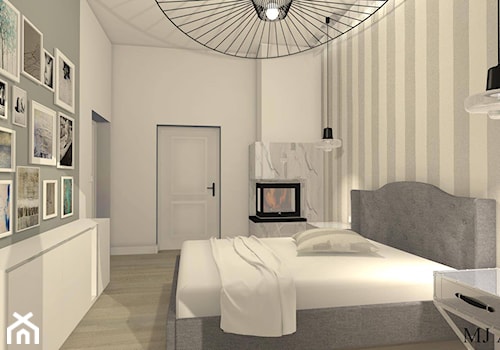 master bedroom _sypialnia - Średnia szara sypialnia, styl tradycyjny - zdjęcie od mj-atelier.com