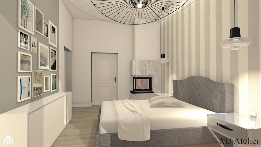 master bedroom _sypialnia - Średnia szara sypialnia, styl tradycyjny - zdjęcie od mj-atelier.com