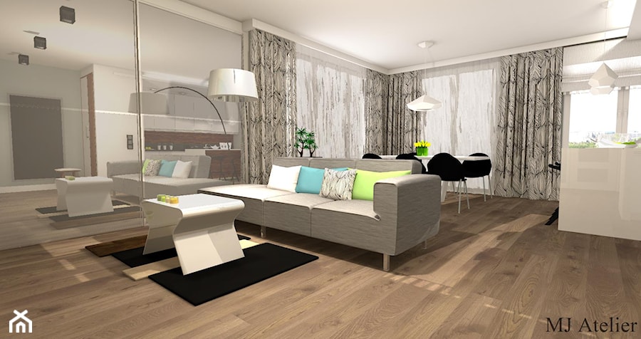 Apartament w Toruniu - Salon, styl nowoczesny - zdjęcie od mj-atelier.com