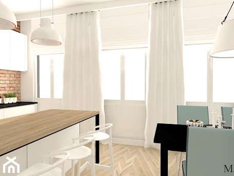 Aranżacje wnętrz - Jadalnia: Apartament z XIX w. - Średnia biała jadalnia w kuchni, styl tradycyjny - mj-atelier.com. Przeglądaj, dodawaj i zapisuj najlepsze zdjęcia, pomysły i inspiracje designerskie. W bazie mamy już prawie milion fotografii!