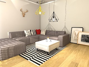 Skandynawia w nowoczesnym wydaniu - Salon, styl skandynawski - zdjęcie od mj-atelier.com