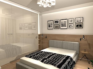 Sypialnia - Średnia beżowa sypialnia, styl tradycyjny - zdjęcie od mj-atelier.com