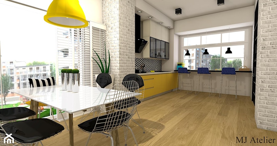 Apartament na ostatnim piętrze - Kuchnia, styl nowoczesny - zdjęcie od mj-atelier.com