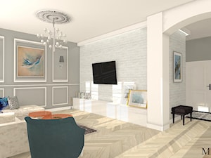 Apartament z czernią - Salon, styl nowoczesny - zdjęcie od mj-atelier.com