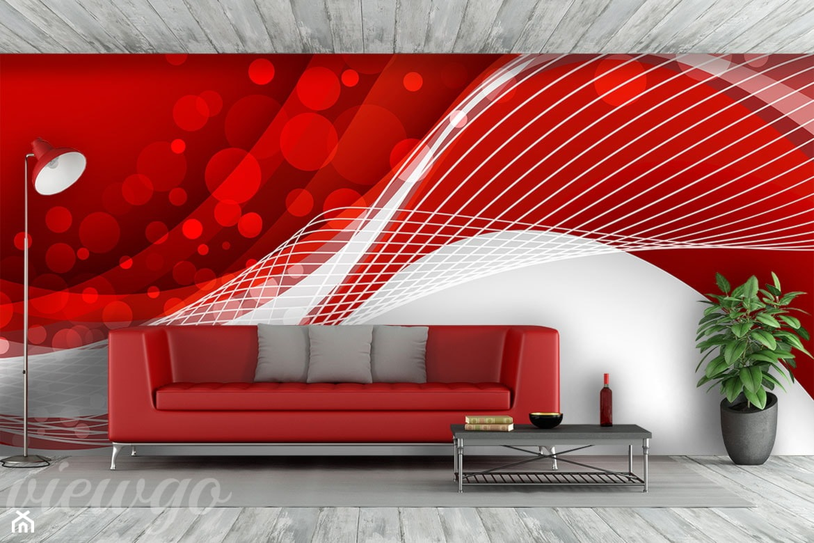 Abstrakcja w czerwieni i bieli - zdjęcie od Viewgo - Homebook