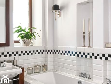MODERN CLASSIC HOME - PROJEKT APARTAMENTU WARSZAWA - Mała z punktowym oświetleniem łazienka z oknem, styl glamour - zdjęcie od MODERN CLASSIC HOME